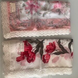 Nina Ricci Pink Floral Silk Scarf